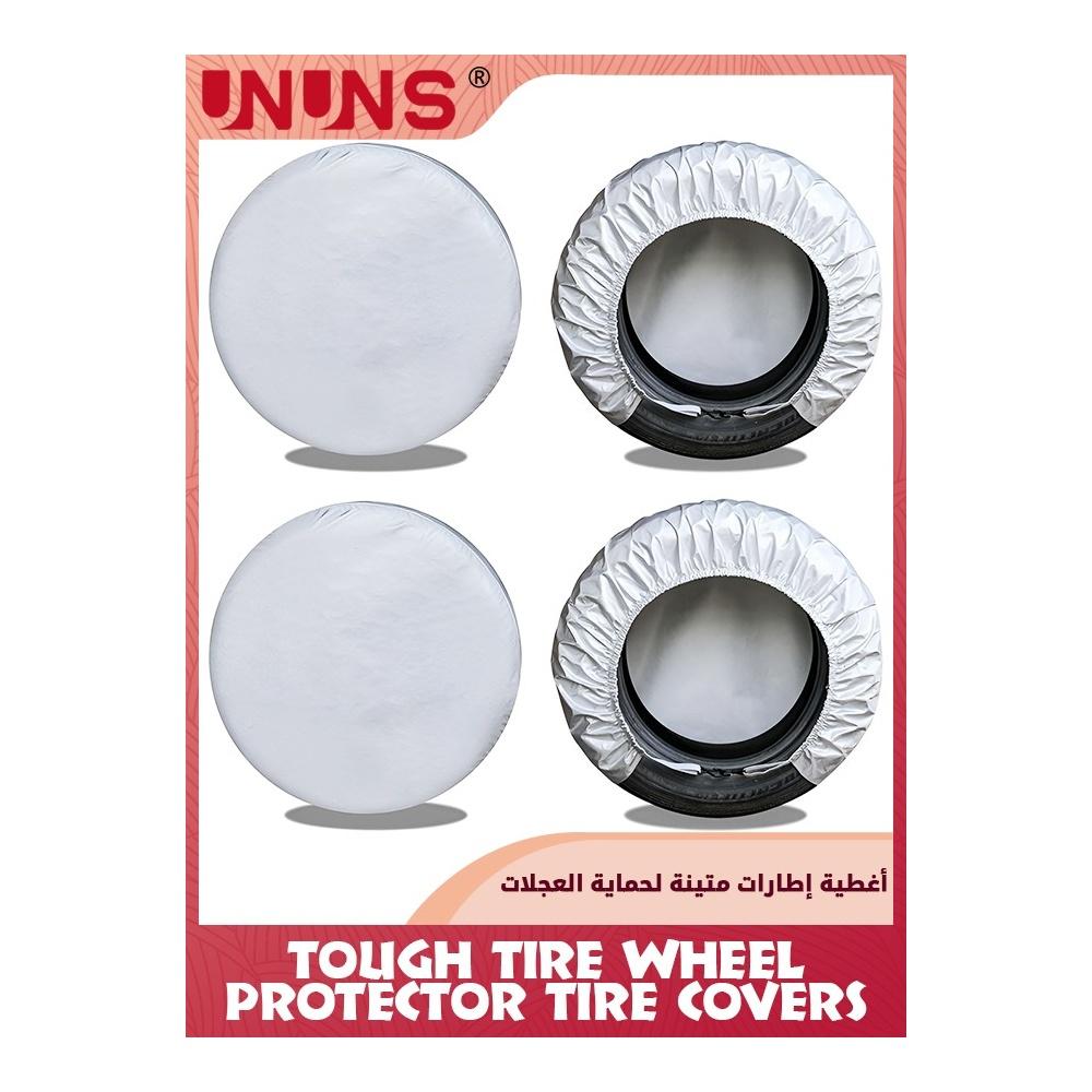 

Tire Covers Of 4 Weatherproof Wheel Covers UV Sun Protectors For Car Tires Universal Automobile Covers For Motorhome Boat Trailer Camper Van SUV Fit