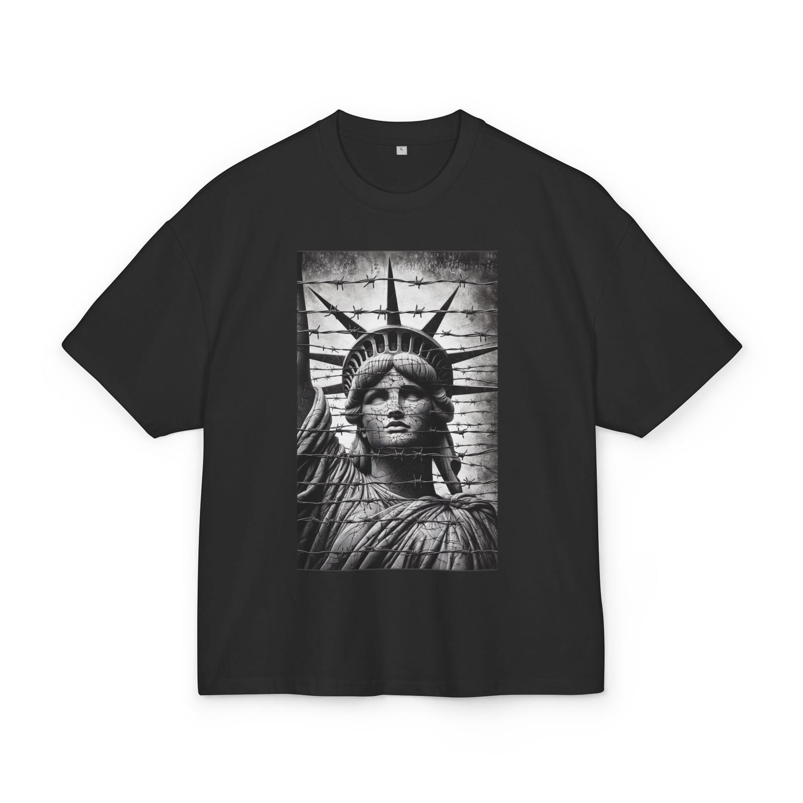 Unisex Ultra Heavy Cotton Tee crying statue of Liberty America original t-shirt M