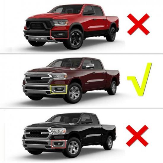 Front Fog Light Cover Trim Frame For - Dodge Ram 1500 Accessories Chrome