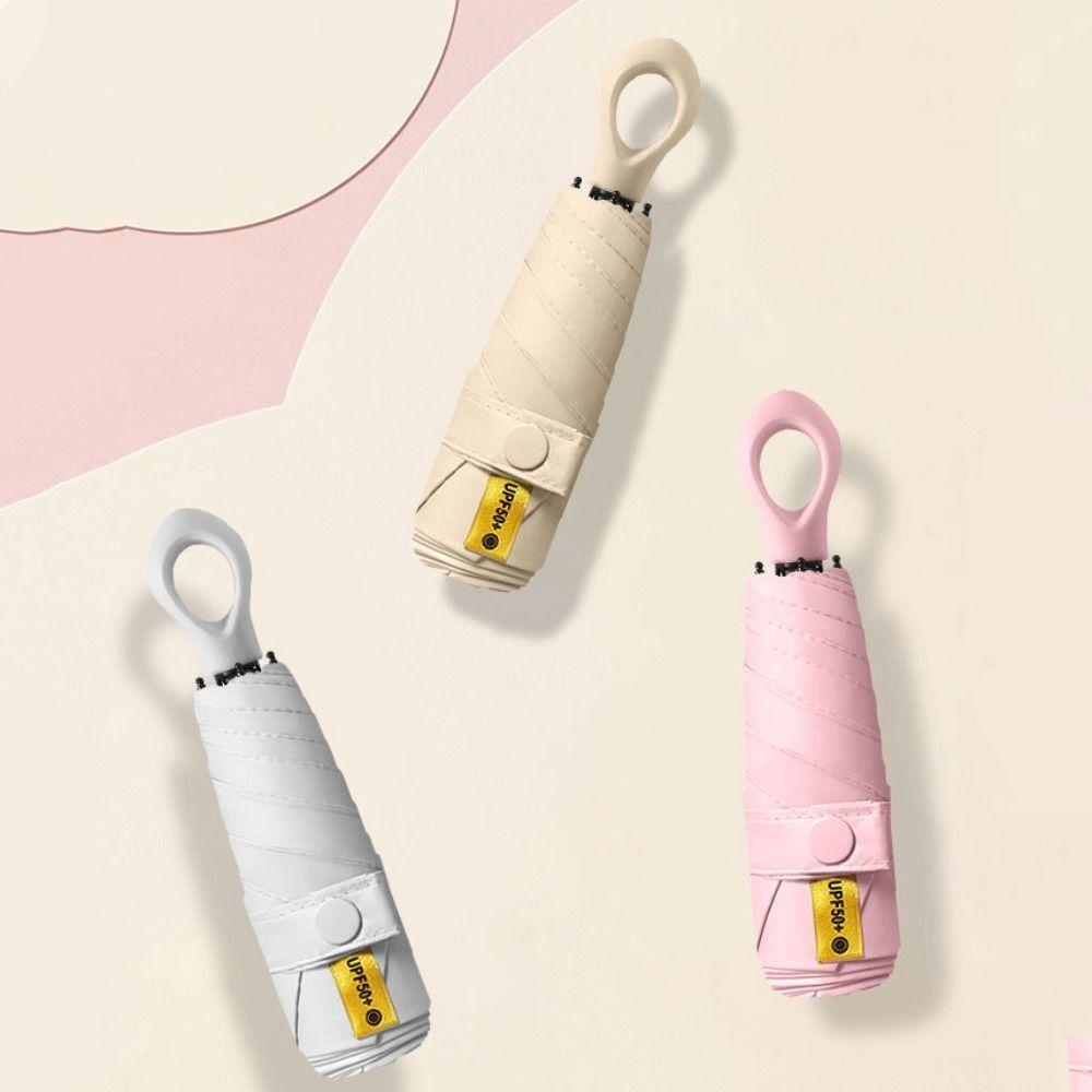 Windproof Portable Rain Umbrella Anti UV Five-Folding Parasol Sun Shade Pocket Parasol Outdoor