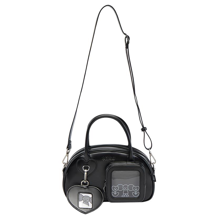 Li Ning Takasha, Collaboration Pu Shoulder Bag, Crossbody Bag, Handbag Regular Women s Black ABDV138-1