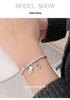 Cui Yan S925 Sterling Silver Korean-Style Beaded Bracelet for Women - Elastic Cord, Wealth Attraction, High-End Feel.