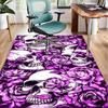 Skulls And Roses Artwork Office Rug Chair Mat, Entryway Carpet, Suitable for Front Door, Bedroom, Living Room, Desk, Holiday Gift