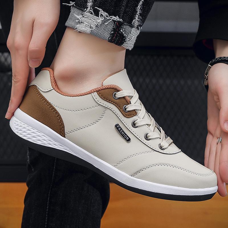 Pu Leather Men Shoes Sneakers Trend Casual Skateboarding Shoes Male Sneakers Non-slip Footwear Men Vulcanized Shoes Men Sneaker