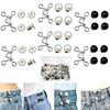 2~8Sets Adjustable Jeans Button Pant Waist Tightener,Detachable Decor Waist Buckle, No Sew and No Tools Button Pins for Jeans