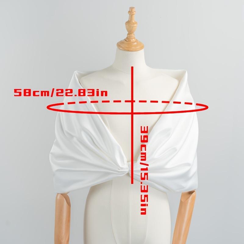 Satin Twist Bridal Shawl Wrap Elegant Short Stole Cover Up Shoulder Cape for Wedding Evening Party Formal Dress