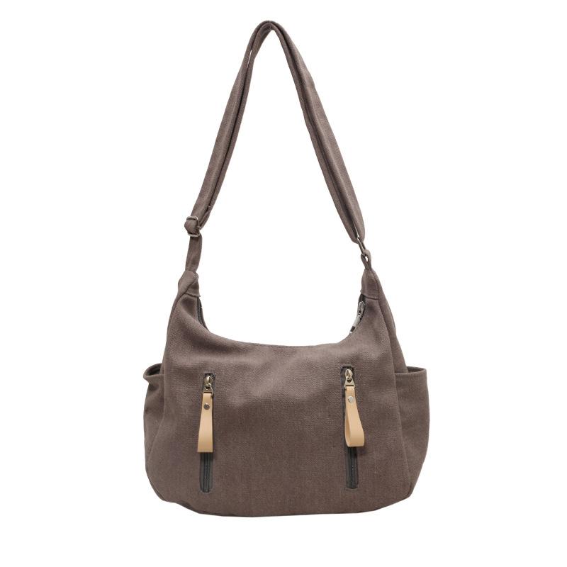 Canvas Bag Women's Large Capacity Tote Bag Student Shoulder Crossbody Bag