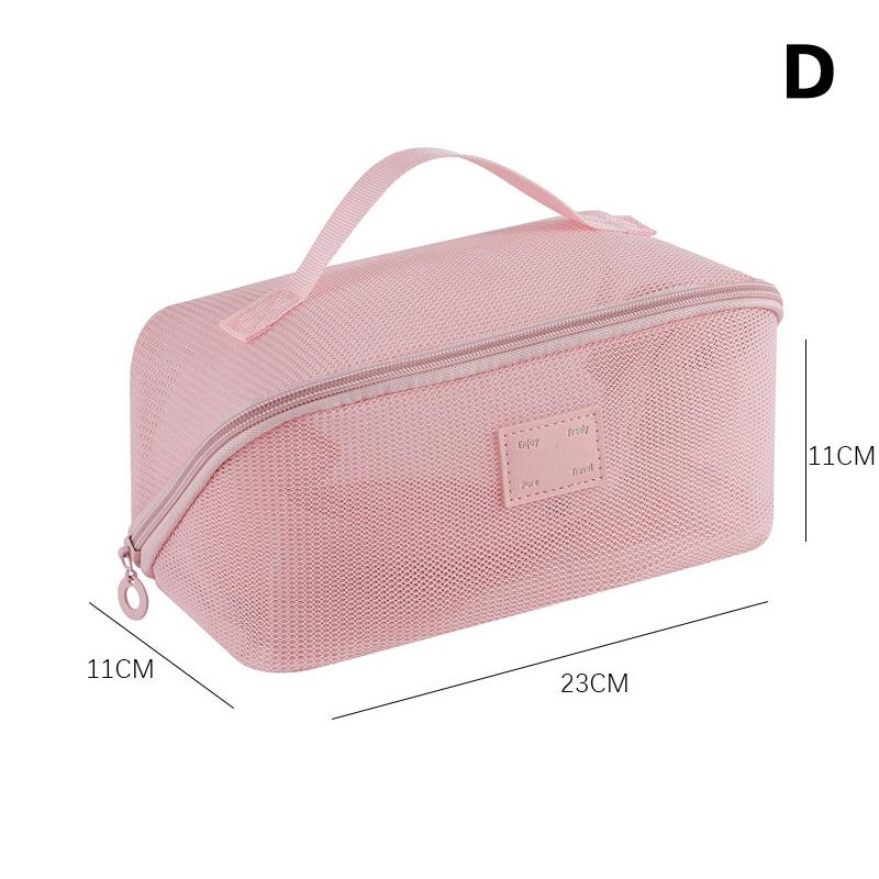 Travel Mesh Makeup Bag Wash Bag Cosmetic Bag Zipper Container For Women Toiletry Bag Makeup Organizer Portable Storage Pouch