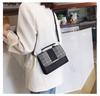 Mini Shoulder Bag Handbag Small Checkered PU Leather Lightweight [PIENSE] Women's 2-way (Black)