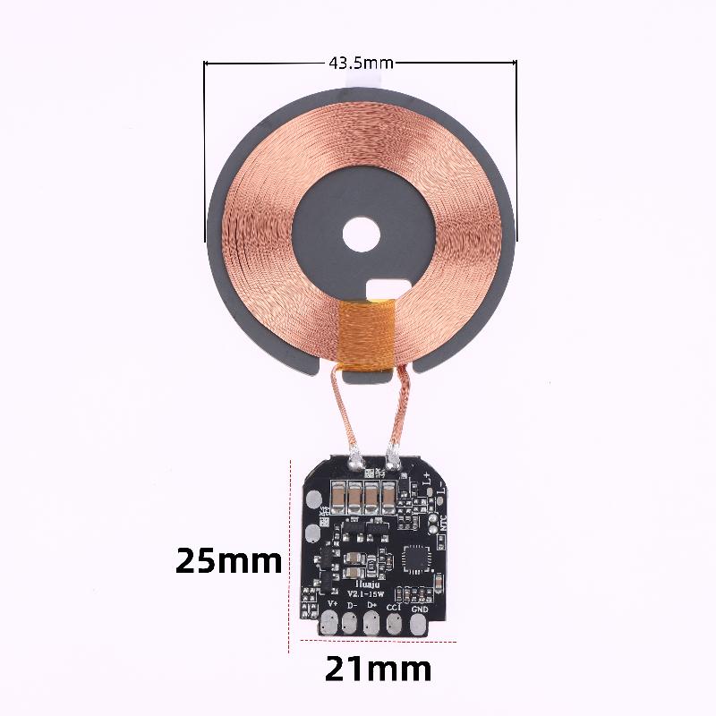 1Pc 15W PD Fast Charging Magnetic Transmitter Board With Coil And PCBA High-Power Wireless Charger Module