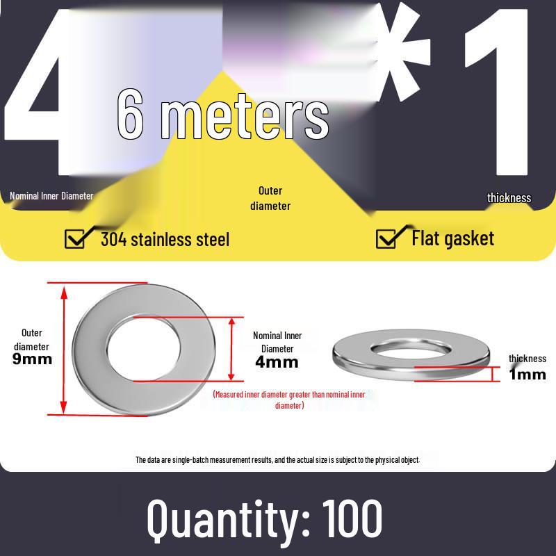 Plochá podložka z nerezové oceli 304 pro nastavení vůle hřídele (0,1/0,2/0,3 mm)