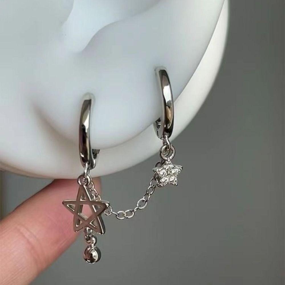 Star Ear Bone Chain Alloy Bone Nail Trendy Piercing Earrings  Girls