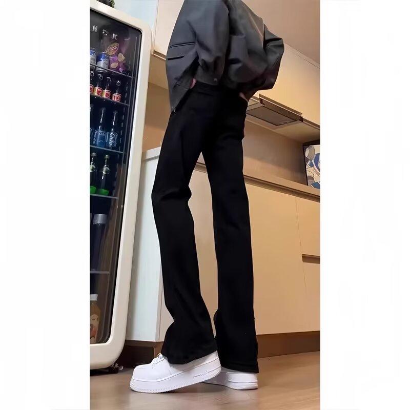 

Гонконгские модные мужские летние новые 2024 персонализированные джинсы с буквами в стиле хип-хоп, модные уличные модные красивые брюки Rascal 3XL