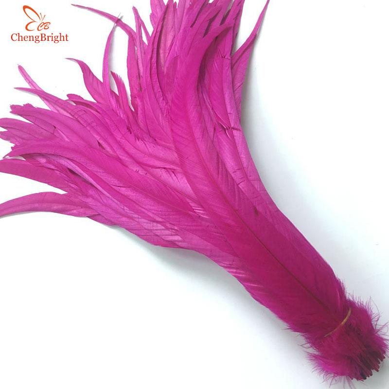 Chengbright Whole 100pcs 30-35cm Natural Rooster Tail Feathers For Decoration Craft Feather Christma Diy Pheasant Feather