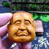 Chinese style cliff cypress  wood carving with four sided Buddha decorations of joy, anger, sorrow, and music People expression