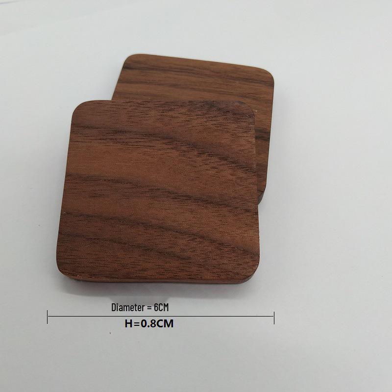 Japanese Tea Ceremony Wooden Coasters - Beech & Walnut Insulation Mats