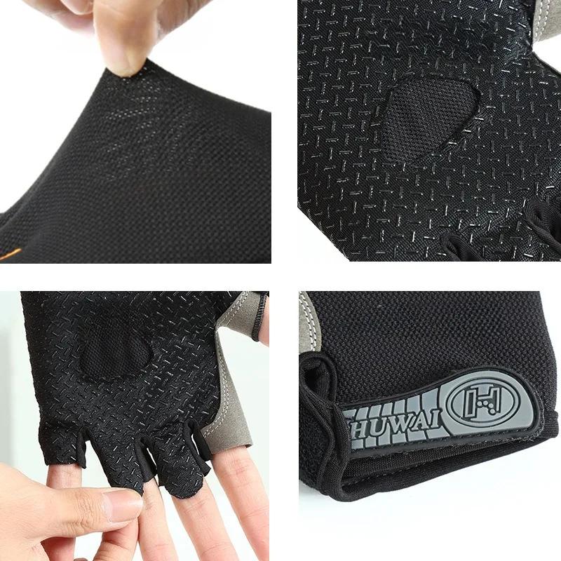Fingerless Sports Fitness Gym Training Gloves for Men Women Cycling Gloves Motorcycle Mtb Anti-slip Gloves Bicycle Accessories