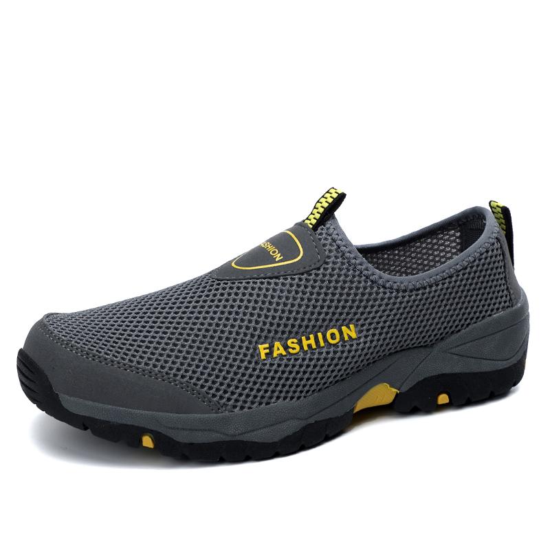Men Breathable Sneakers New Fashion Shoes Climbing Hiking Shoes Men Outdoor Beach Shoes Mesh Shoes Mens Work Shoes Men
