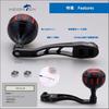 HEIGHTEN Reel Handle Adjustable 65 75mm 35mm Knob Arch Hammer Series Black Red 987