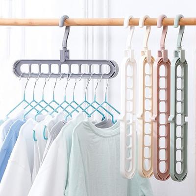 2Pcs Multi-Functional Nine-Hole Clothes Rack, Household Clothes Hanging, Folding Rotary Clothes Rack, Bedroom Storage
