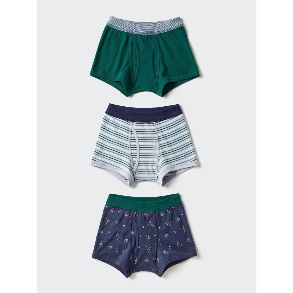 

Uniqlo Boys Boxer Brief 3p Dinosaur 54 GREEN/KIDS 100