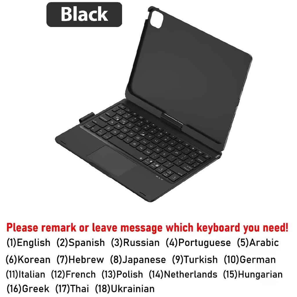 Magic Keyboard Hülle für iPad Air 11/13 M2 M3 M4, iPad Pro 11/12.9, Air 5/4/10.9, iPad A16 7./8./9./10. Gen Funda Cover Tastatur