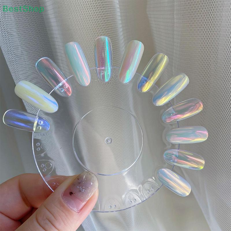 Fake Nail Display Sticks Plastic Nail Color Card Nail Polish Stand Practice Manicure Tools