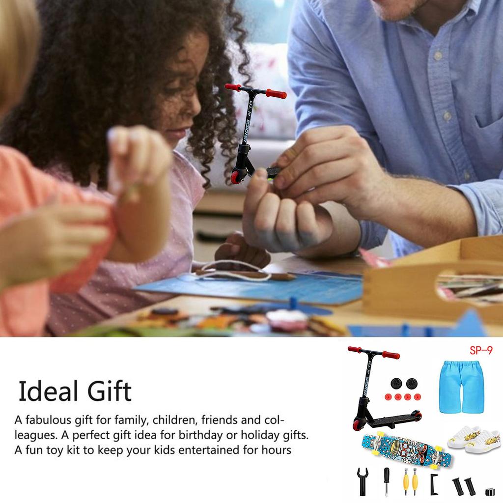 Mini Finger Scooter Set | Mini Finger Skateboard s kalhotami a botami