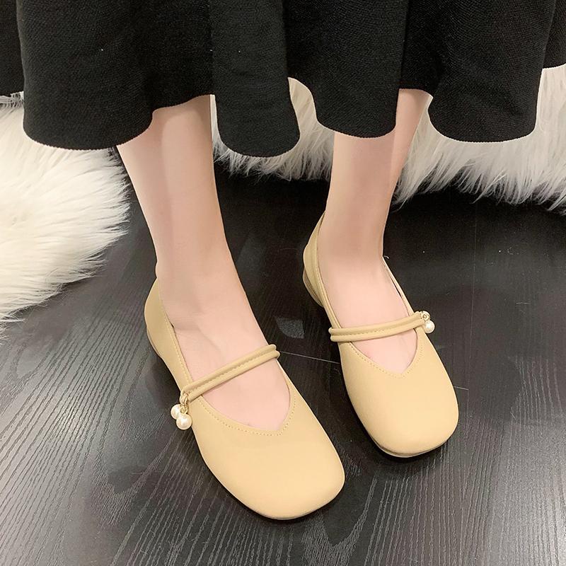 

Мода 2024 года, новые летние повседневные женские туфли на плоской подошве, мягкие и универсальные туфли на плоской подошве с неглубоким носком и круглым носком 40 хаки