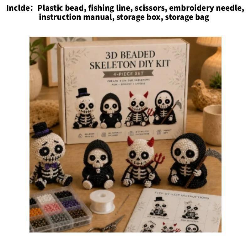 Diy 3d Bead Kit With Cartoon Gnome Figurines For Handmade Gift Creation