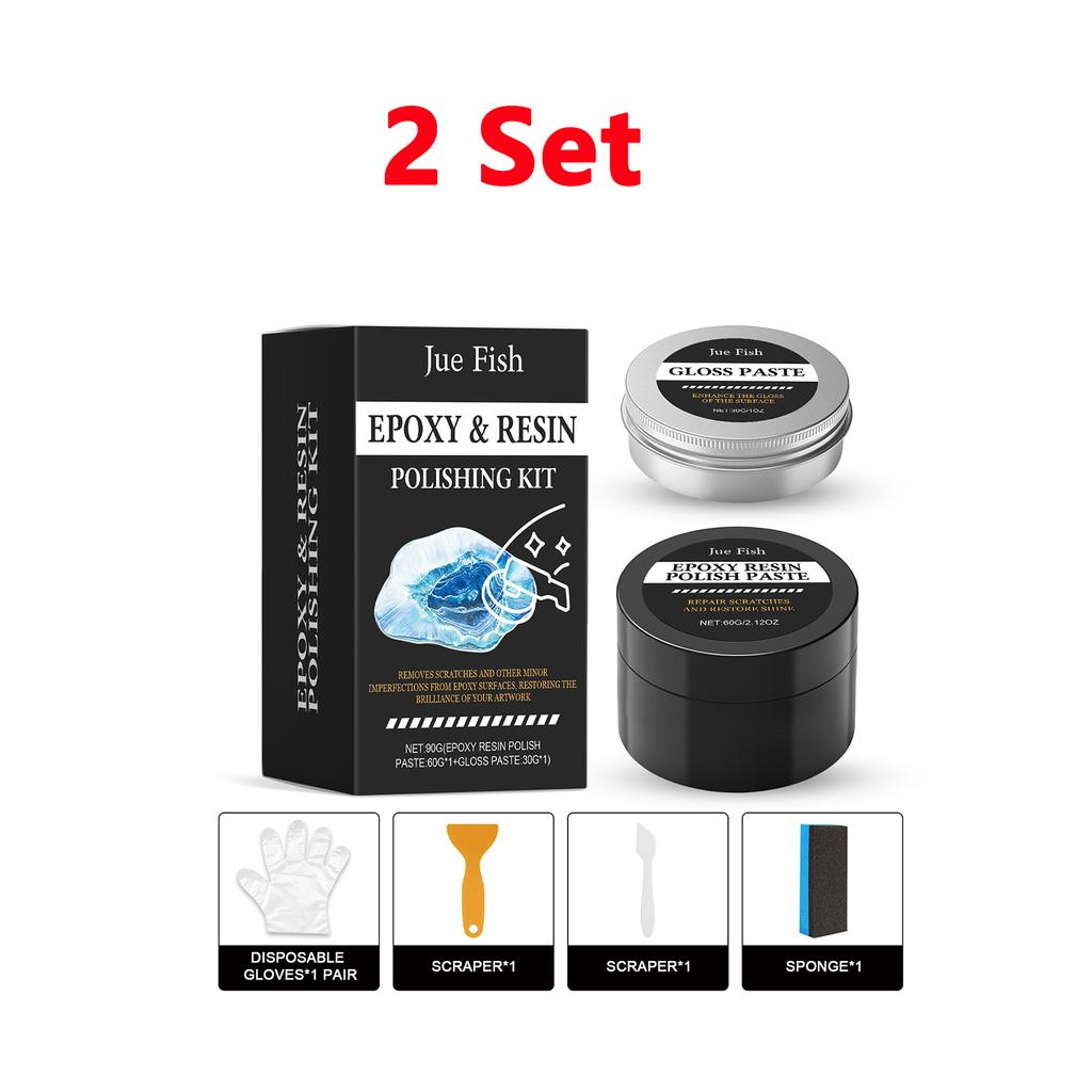 Professional Epoxy Resin Polishing Kit & Compound High-Gloss Finish Remove Scratches & Restore Shine To Resin Art Jewelry Tables