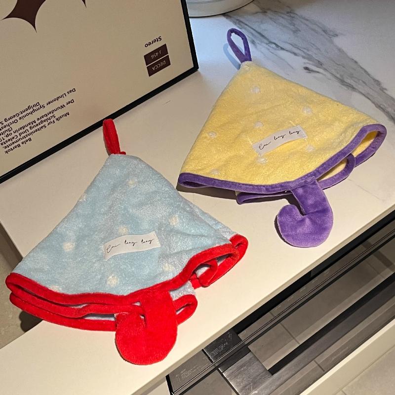 Mini Umbrella-Shaped Hand Towel, Cute Absorbent And Quick-Drying Bathroom Towel, Thickened Coral Fleece Kitchen Handkerchief