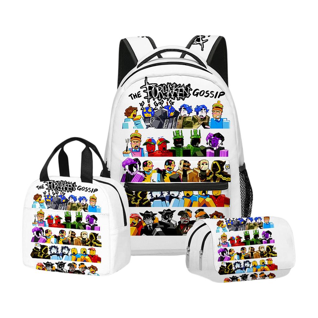 Cartoon Printing Casual Shoulder Bag Junior High School Students Large Capacity Backpacks