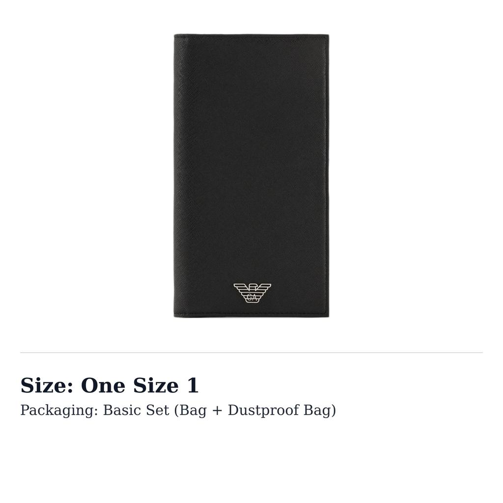 EMPORIO ARMANI Recycled Leather Wallet Large Men's Black Y4R605-Y138E-81072
