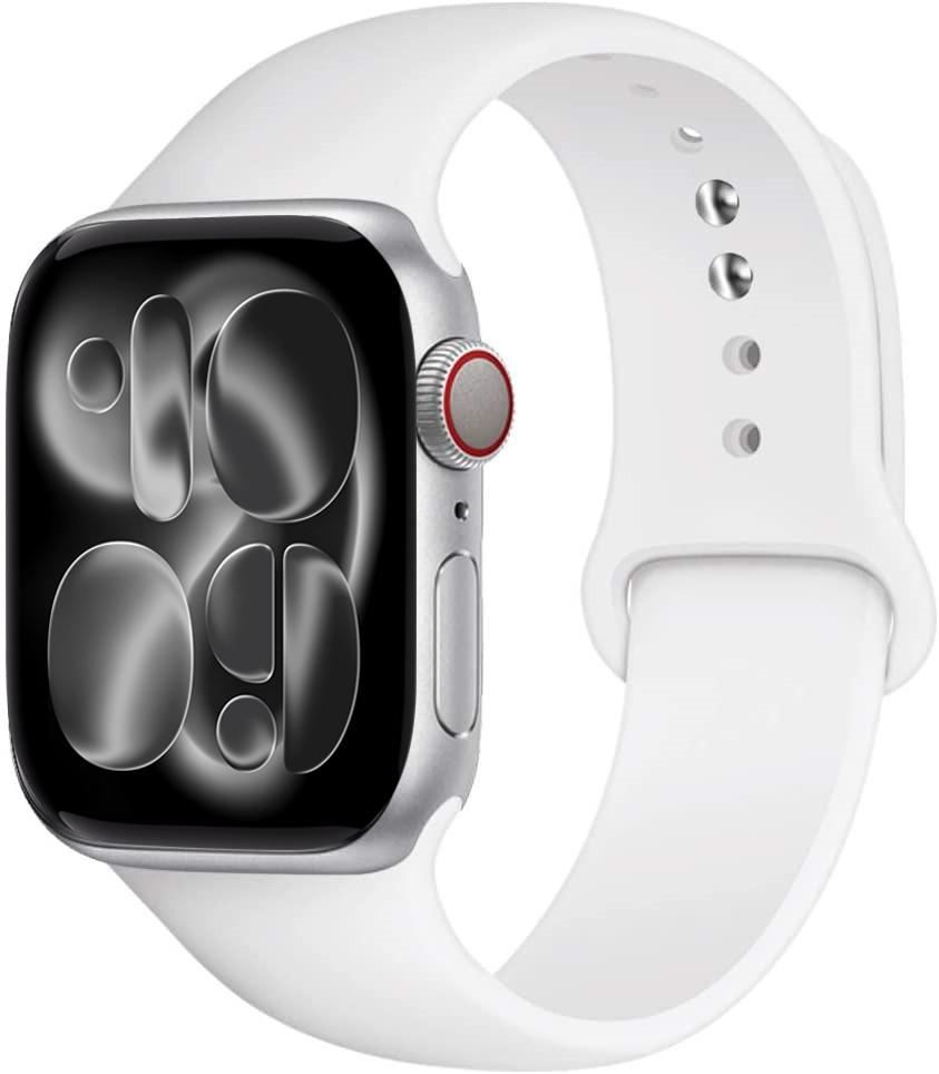 Silicone strap For Apple Watch 11 band 44mm 40mm 49mm 45mm 41mm 38 46mm 42mm correa bracelet iWatch series 9 8 7 6 SE ultra 2 3