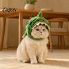 Funny Cat Hat Cute Dinosaur Pet for Cats, Soft Plush Headwear Kitten Costume with Shark Design, Novelty Green 3D Fin And Teeth Warm Outdoor Trips