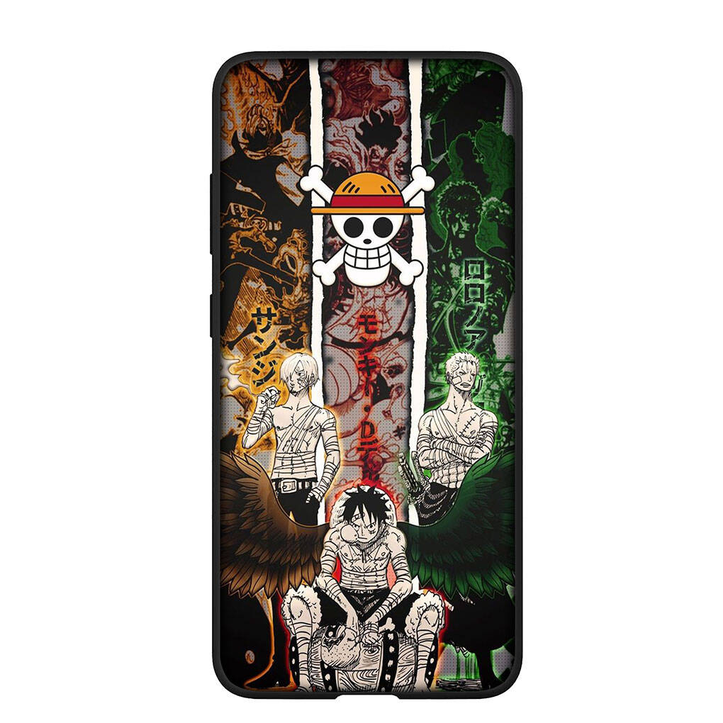 Coque de téléphone pour iPhone 17 15 16 Plus Redmi Note 14 12 11 13 Pro Max Huawei P30 P20 Lite OPPO A60 A40 A80 A18 Roronoa Zoro Dessin animé Luffy One Piece Cover
