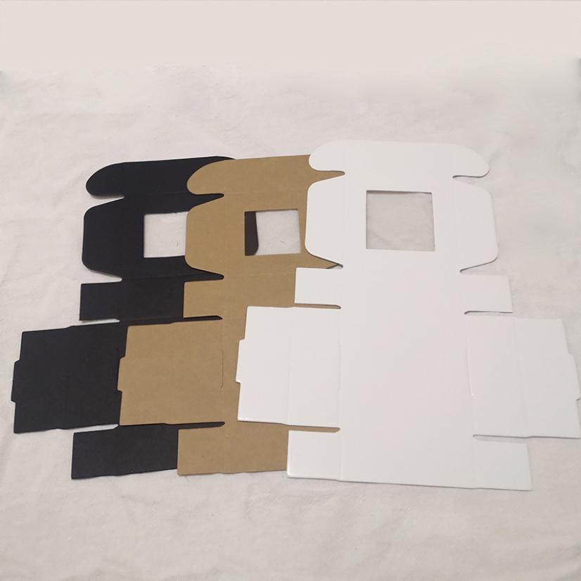 10Pcs Gift Box Packaging Clear Window Box Cardboard Kraft Paper Candies And Sweets Decorative Packing Wedding Favors Organizer