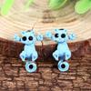 1 Pair Women Earrings Animal Cartoon Ear Studs Cartoon Push-back Earrings - Black White