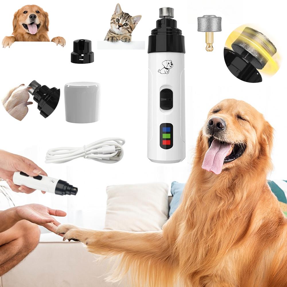 Adjustable Quietly Dog Nail Grinder USB Rechargeable Pet Grooming Tool Safety Stress-free Nail Maintenance Cat Dog Paws Care