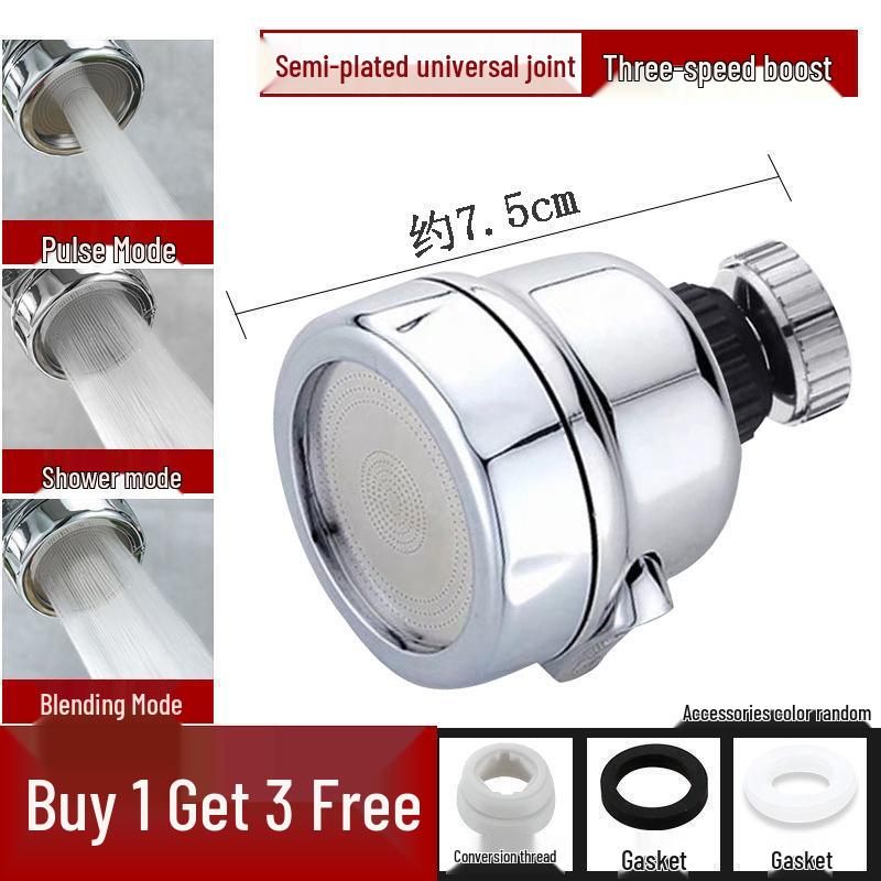 Universal Kitchen Faucet Aerator & Anti-Splash Shower Head with Filter