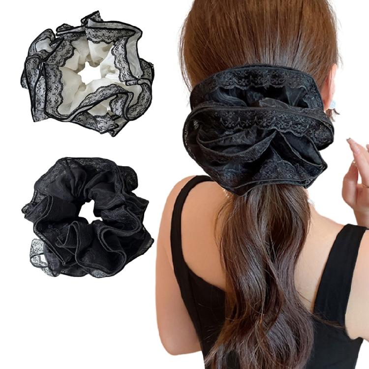 Aesthetic Scrunchies Women Hair Elastic Lace Hair Ties Wedding Party Headwear