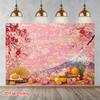 2D Mount Fuji Cherry Blossom Backdrop for Japanese Themed Party Photos