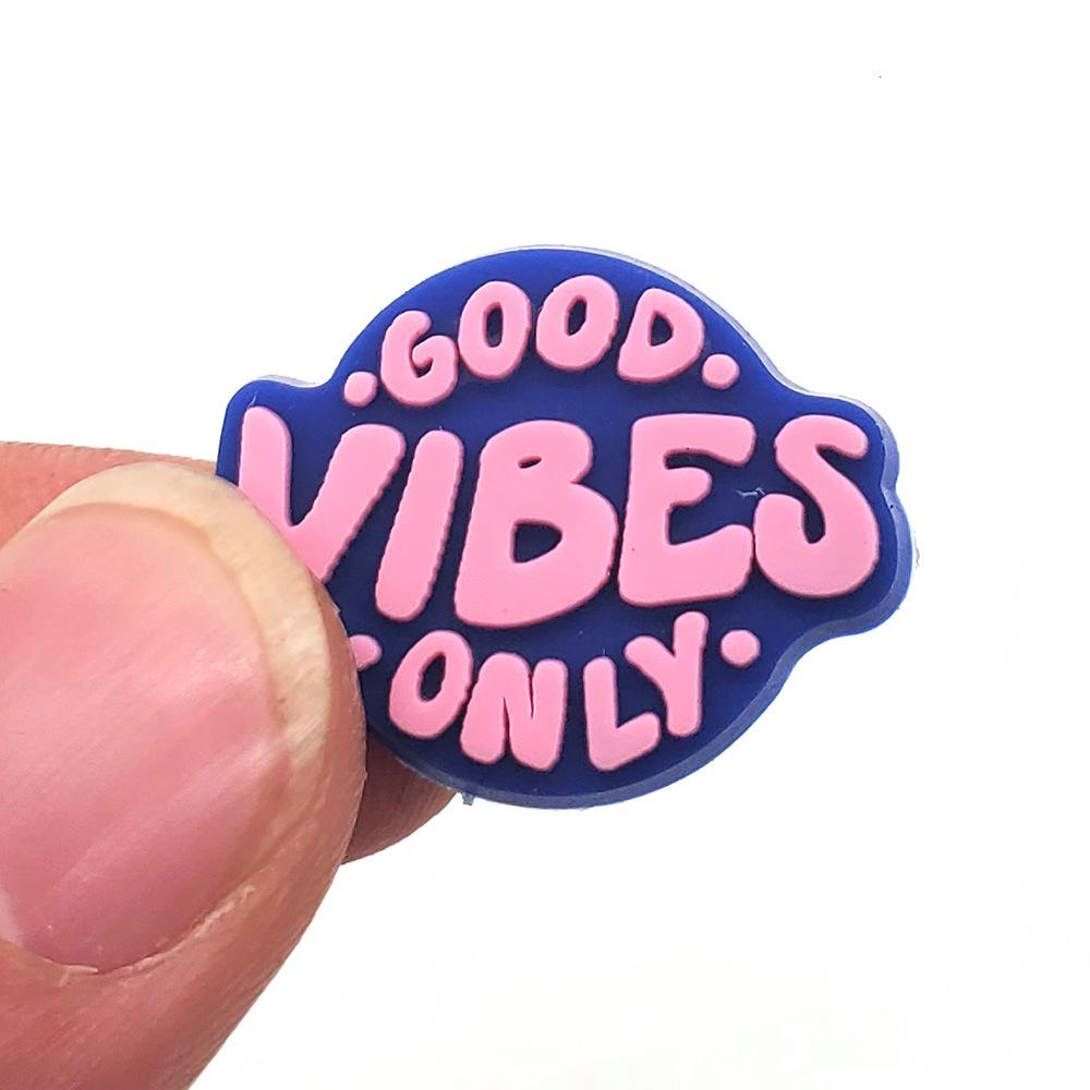 Letter Phrase Series Cartoon Clog Shoe Decorations: Cute PVC Flowers & Buckles