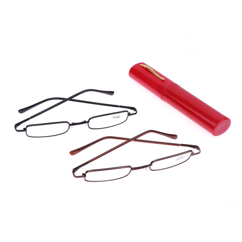 Элегантные портативные мини-очки для чтения с металлической оправой для ручек — фото 8