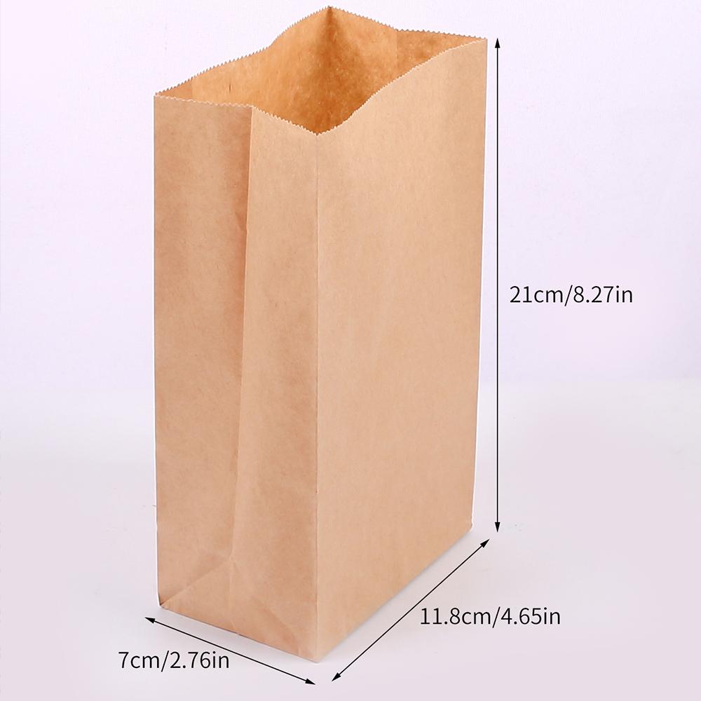 

10Pcs Kraft Paper Bags Versatile Paper Snacks Lunch Bags for Food Take Out or Retail Shopping Bread Food Packaging Bag as picture show&none