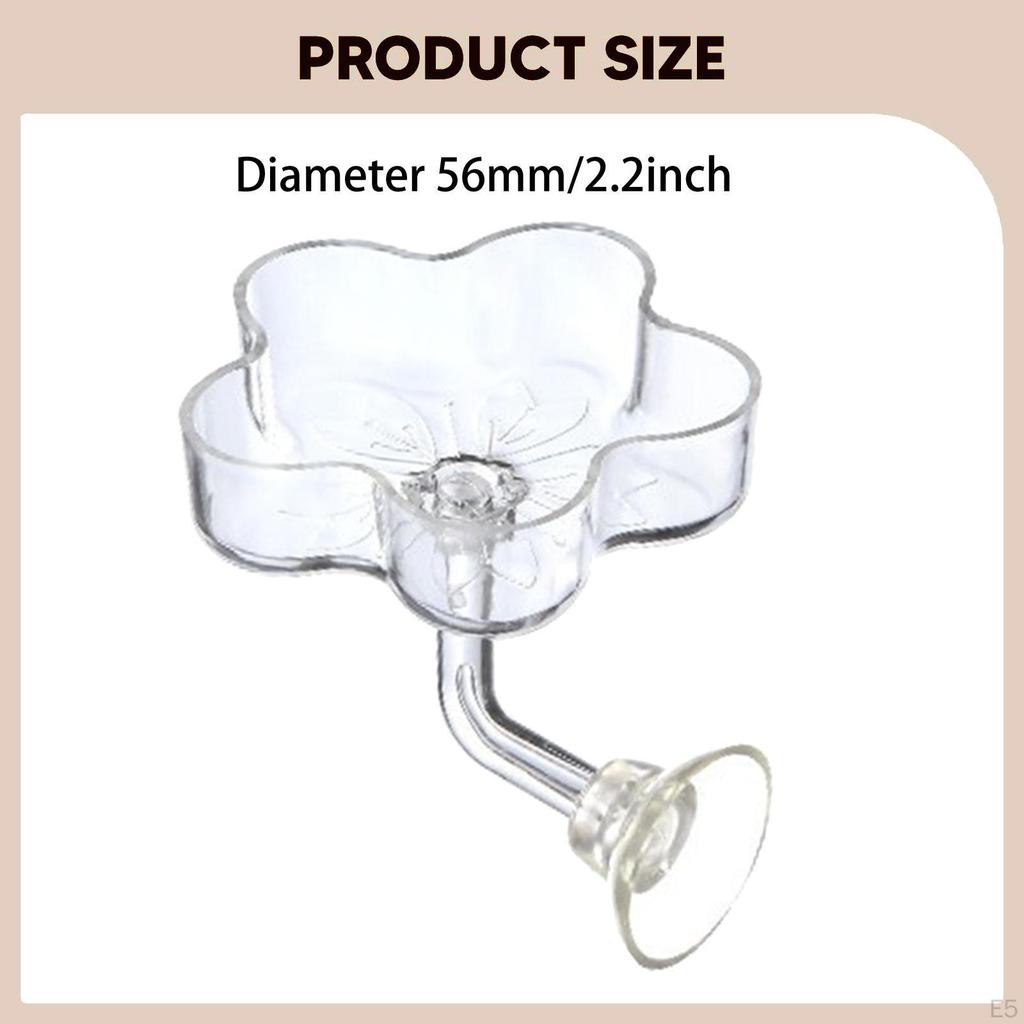 2 Easy-to-install Mini Acrylic Shrimp Feeders with Suction Cup.