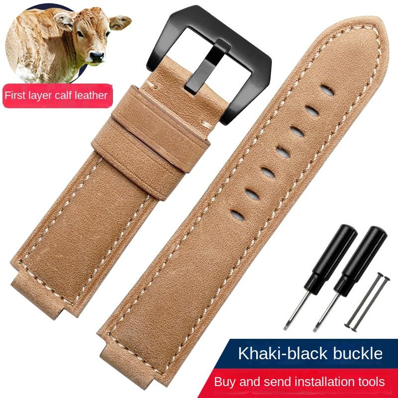 Originální kožený řemínek k hodinkám Pro Timex Tide TW2R55500 T2N720/721/739 TW2T76300 Řemínek k hodinkám 24*16mm konec pro uchycení Řemínky k hodinkám Příslušenství