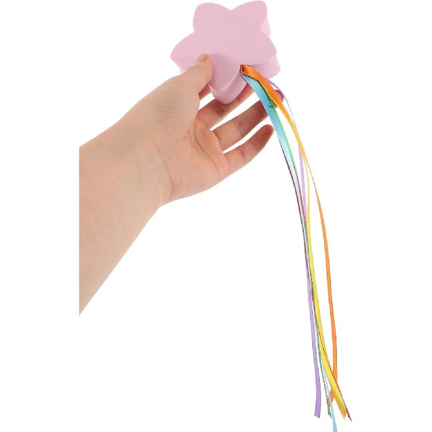 LOGOFUN 2 Stück Rosa Sternband Autoantennenaufsätze 8cm zur Auto-Dachdekoration für Outdoor-Reisen und den täglichen Gebrauch