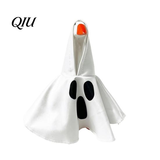 Goose Statue Halloween Dress-up Desk Outfit, Witch Cape And Pointed Hat, Costume Ghost Hoodie, Holiday for 7-Inch